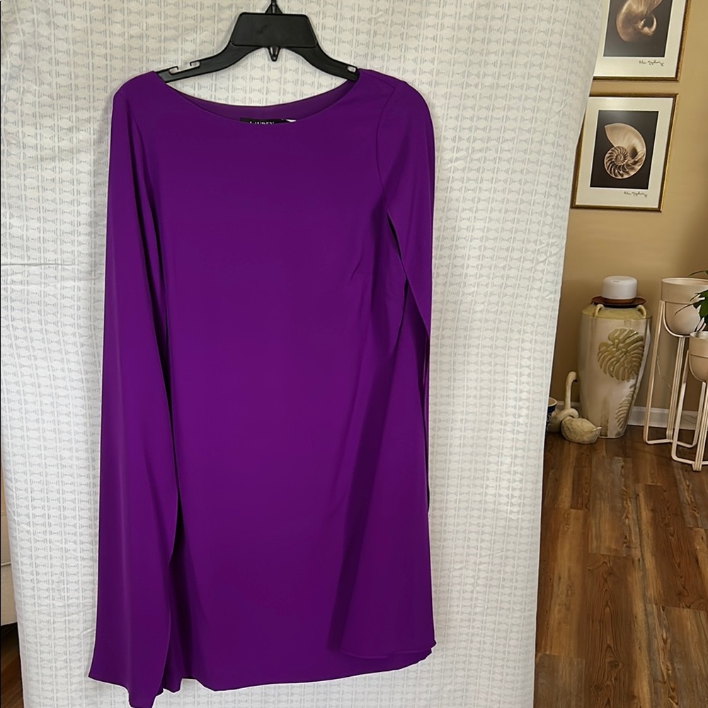 Lauren Ralph Lauren Purple Midi Dress